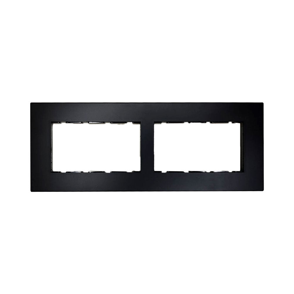 Modular Compatible Plate - 8 Module (without division - Horizontal) - Black
