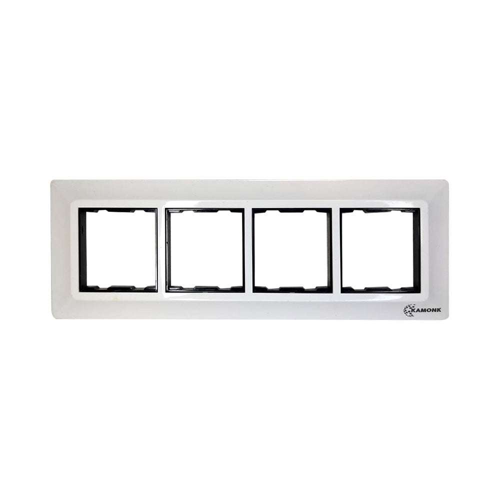 Modular Compatible Plate - 8 Module (with division - Horizontal) - White