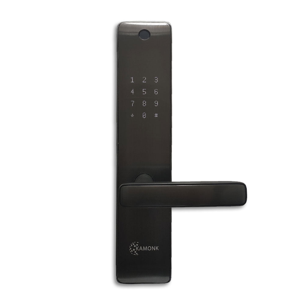 Smart Door Lock Unlock Using Key + Fingerprint + Numeric Password + App. + RFID - KA-SL-02 - Space Grey