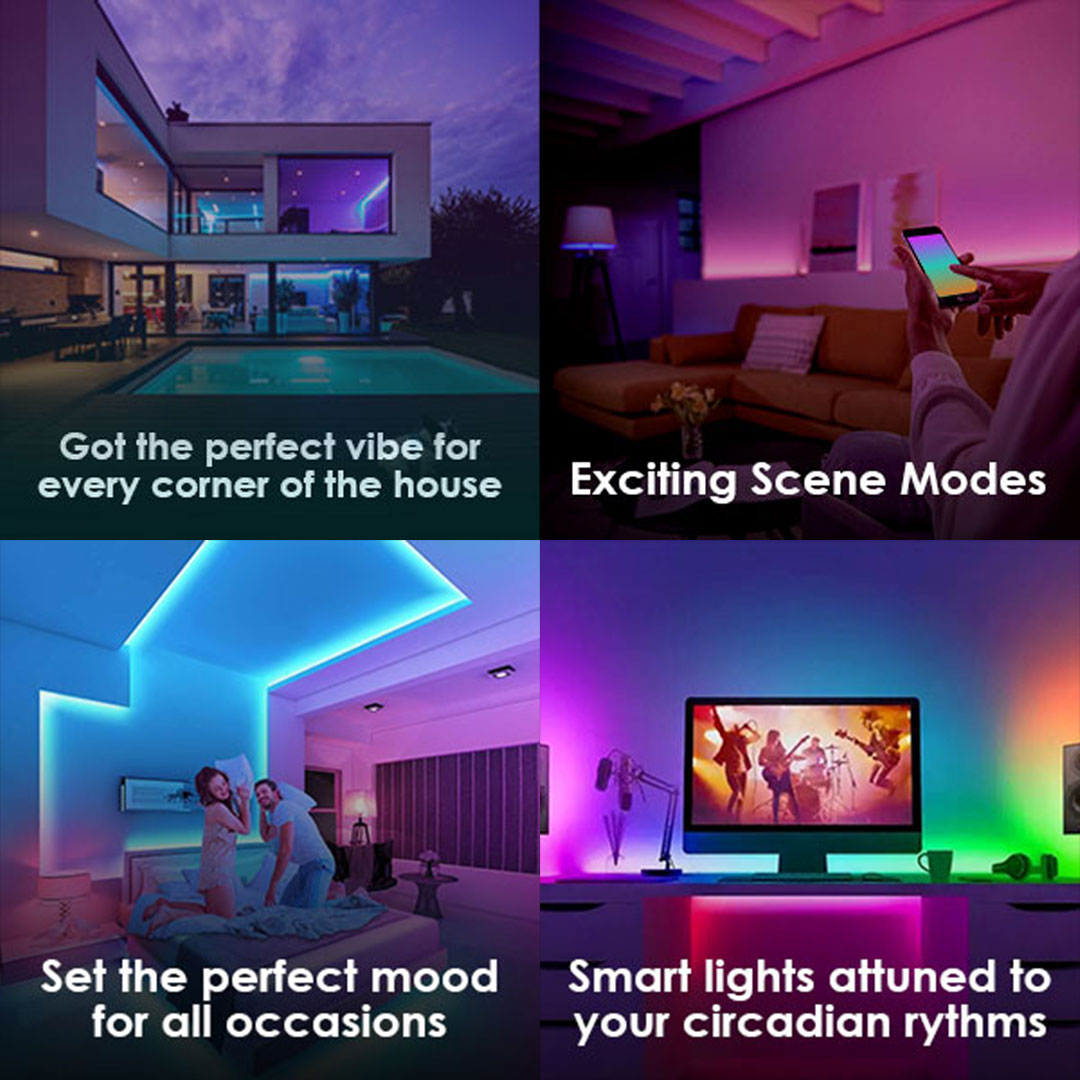 WiFi Enabled Smart LED Strip Light – RGB/RGBIC – 5M/10M with remote –  Arcnics Smart Devices