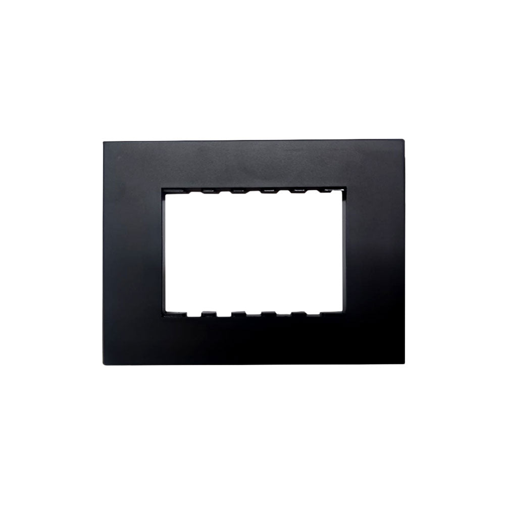 Modular Compatible Plate - 3 Module (without division) - Black