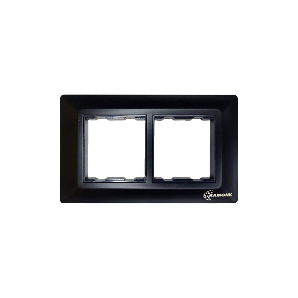 Modular Compatible Plate - 4 Module (with division) - Black