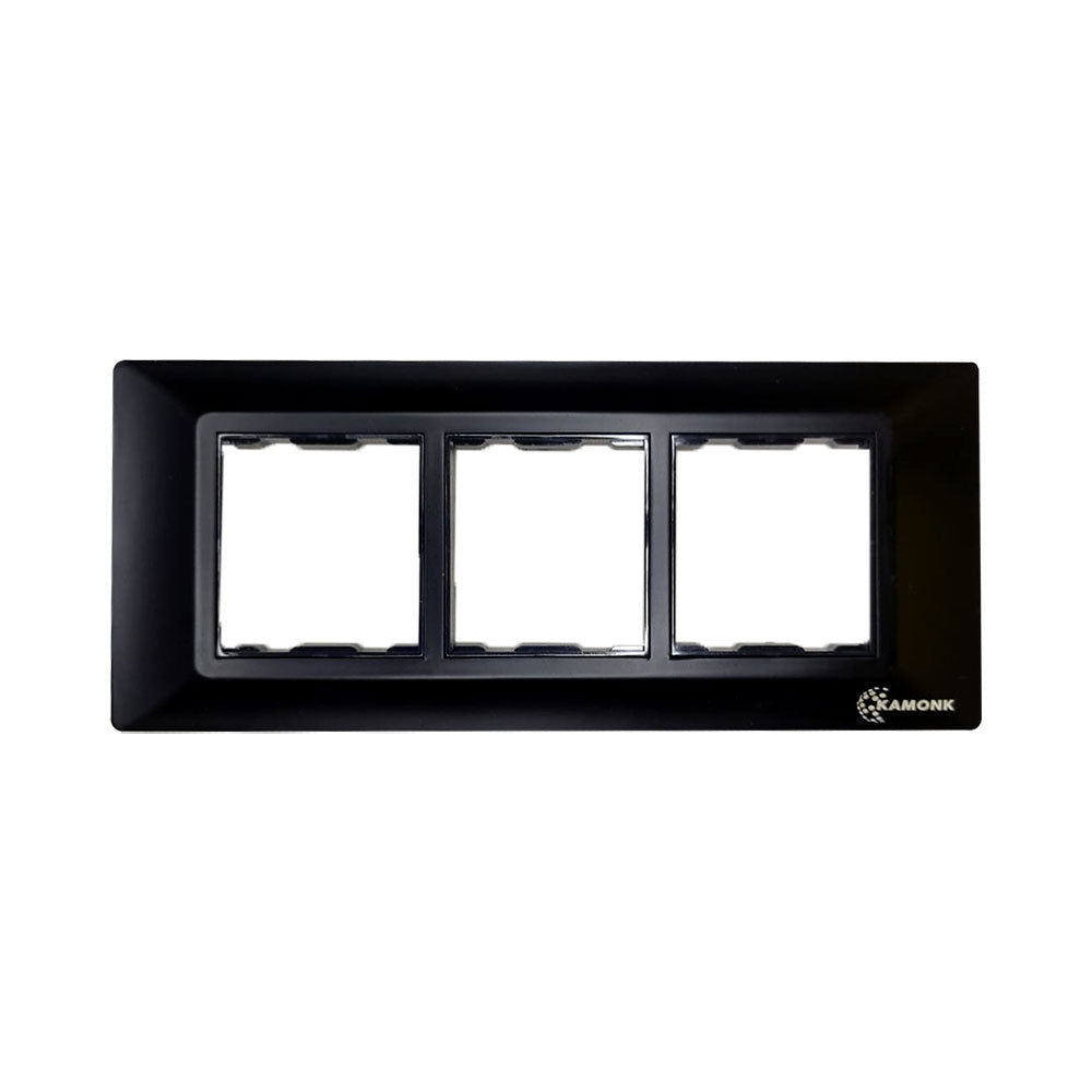 Modular Compatible Plate - 6 Module (with division) - Black