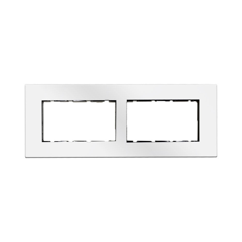 Modular Compatible Plate - 8 Module (without division - Horizontal) - White