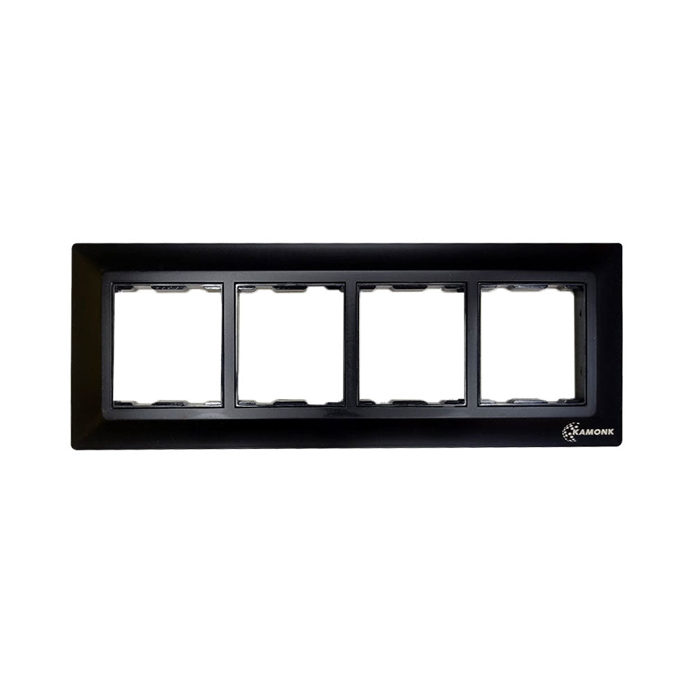 Modular Compatible Plate - 8 Module (with division - Horizontal) - Black