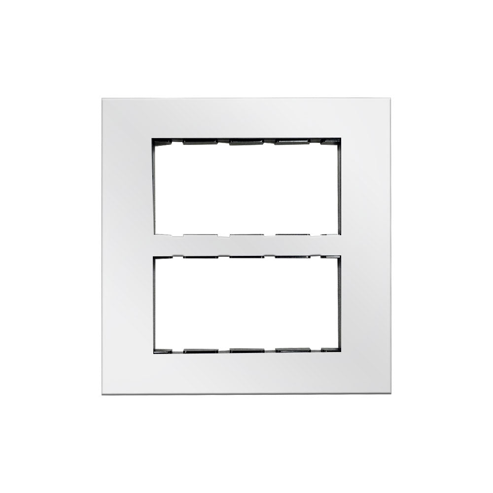 Modular Compatible Plate - 8 Module (without division - Vertical) - White