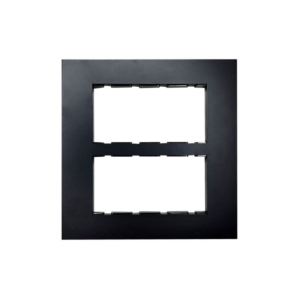 Modular Compatible Plate - 8 Module (without division - Vertical) - Black