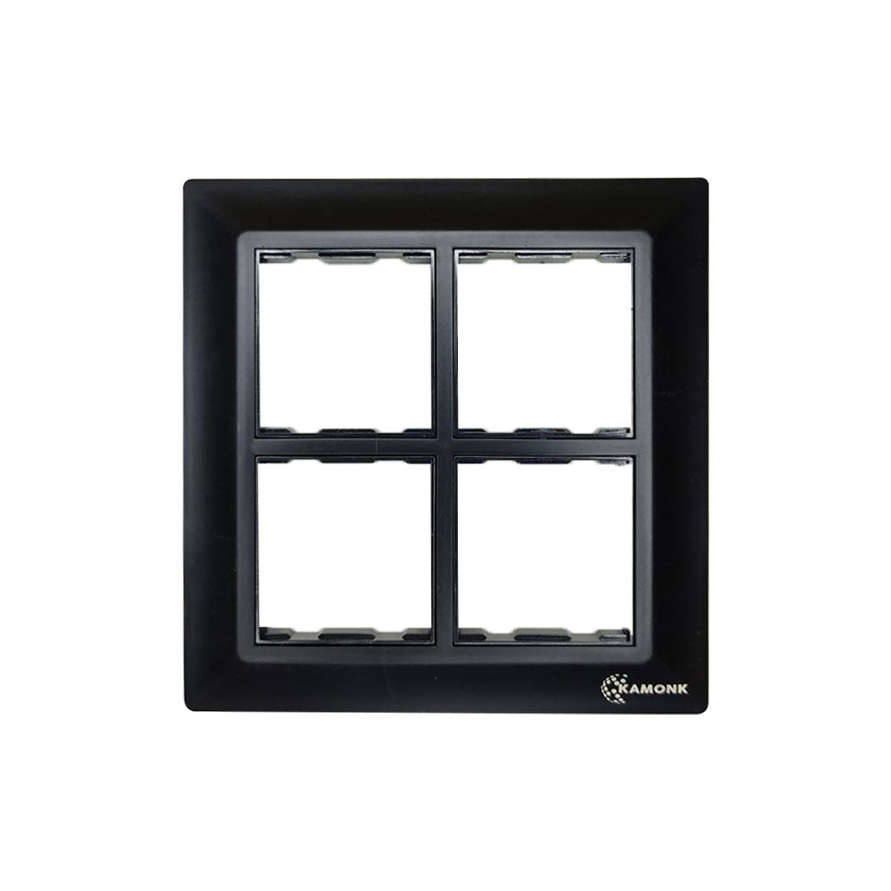 Modular Compatible Plate - 8 Module (with division - Vertical) - Black