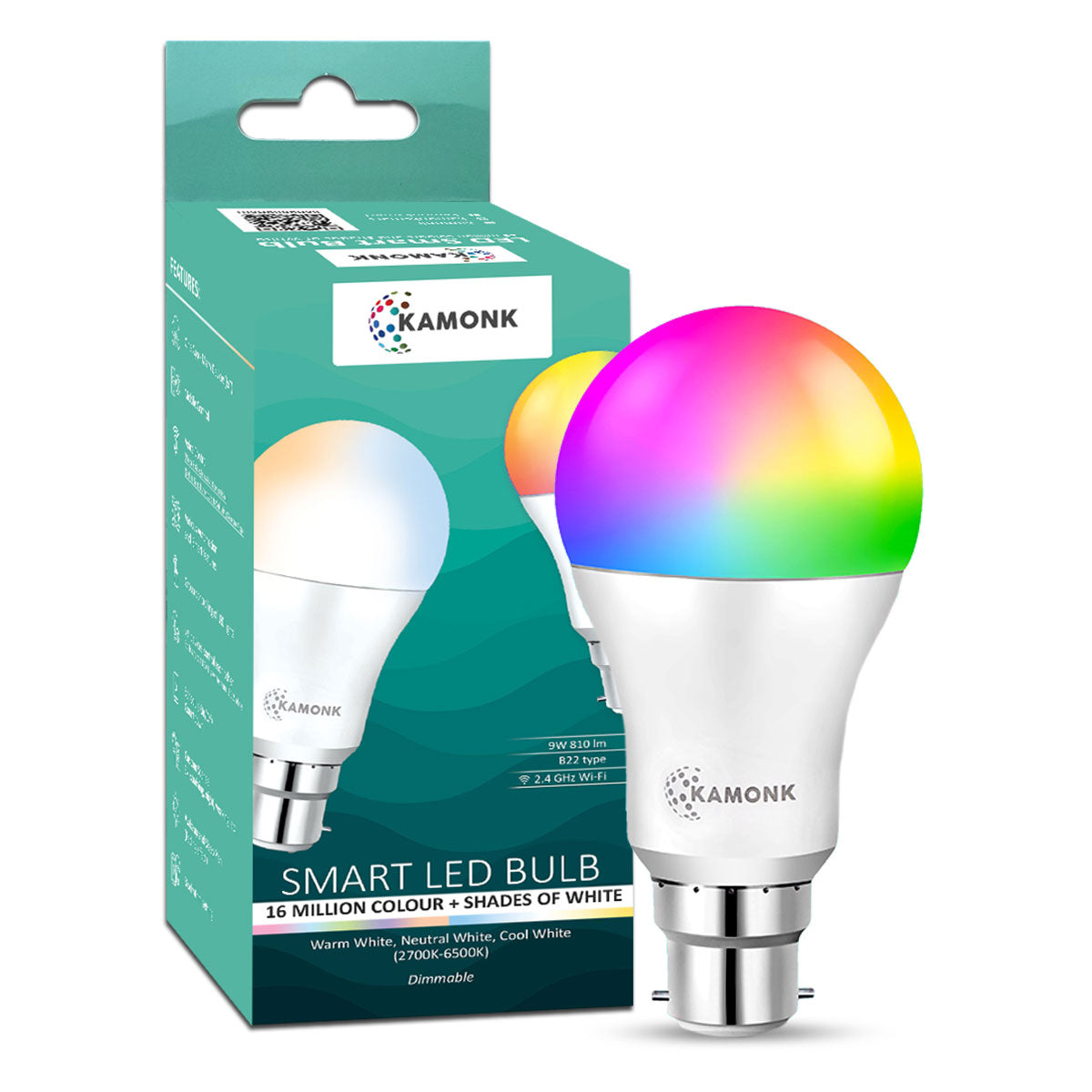 Led Smart Bule Smart LED Bulb 9W, Wi-Fi Enabled, Dimmable, 16 Million Colors + Warm W ...